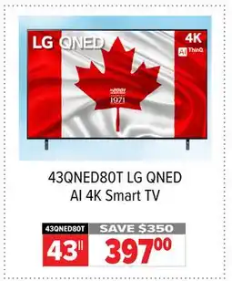 2001 Audio Video LG QNED AI 4K Smart TV 43 offer