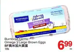 T&T Supermarket BURNBRAE FARMS OMEGA 3 LARGE BROWN EGGS, 18s offer