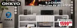 2001 Audio Video TXRZ30 ONKYO 9.2-CHANNEL Dirac Live AV Receiver offer