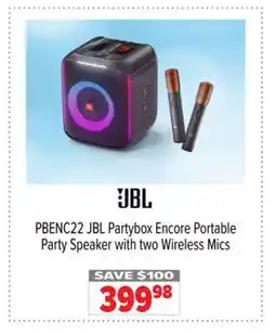 2001 Audio Video JBL Partybox Encore Portable Party Speaker with two Wireless Mics offer