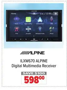 2001 Audio Video ILXW670 ALPINE Digital Multimedia Receiver offer