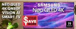2001 Audio Video QN55QN80F SAMSUNG NEO QLED 4K QN80F VISION AI SMART TV offer