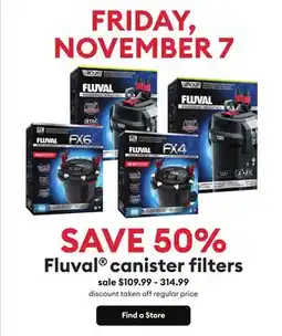 Petsmart Save 50% Fluval canister filters offer