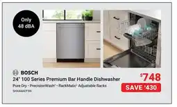 Visions Electronics Bosch 24 100 Series Premium Bar Handle Dishwasher offer