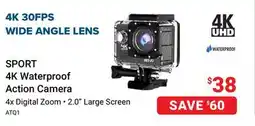 Visions Electronics SPORT 4K Waterproof Action Camera offer