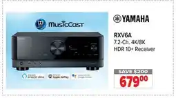2001 Audio Video RXV6A Yamaha 7.2-Ch. 4K/8K HDR 10+ Receiver offer