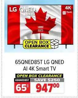 2001 Audio Video LG QNED AI 4K Smart TV 65 offer