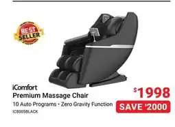 Visions Electronics iComfort Premium Massage Chair offer