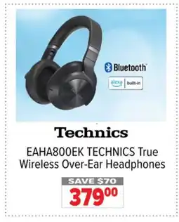 2001 Audio Video EAHA800EK TECHNICS True Wireless Over-Ear Headphones offer