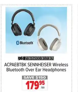 2001 Audio Video ACPAEBTBK Sennheiser Wireless Bluetooth Over Ear Headphones offer