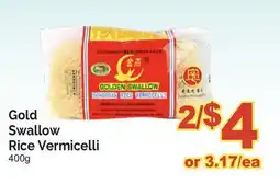 T&T Supermarket GOLD SWALLOW RICE VERMICELLI, 400G offer