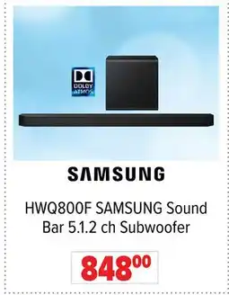 2001 Audio Video HWQ800F SAMSUNG Sound Bar 5.1.2 ch Subwoofer offer