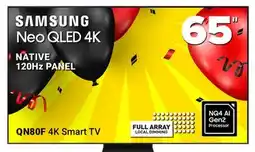 Visions Electronics Samsung Neo QLED 4K NATIVE 120HZ PANEL 65 QN80F 4K SMART TV offer