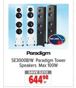 2001 Audio Video Paradigm Tower Speakers Max 100W offer