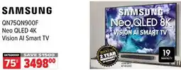 2001 Audio Video QN75QN900F Samsung Neo QLED 4K Vision AI Smart TV offer