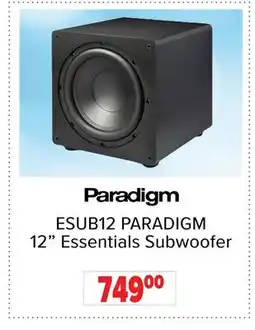 2001 Audio Video PARADIGM 12 Essentials Subwoofer offer