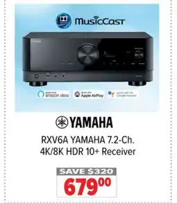 2001 Audio Video YAMAHA 7.2-Ch. 4K/8K HDR 10 + Receiver offer