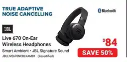 Visions Electronics JBL Live 670 On-Ear Wireless Headphones offer