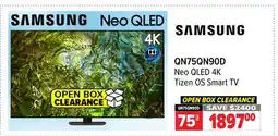 2001 Audio Video QN75QN90D Samsung Neo QLED 4K Tizen OS Smart TV 75 offer