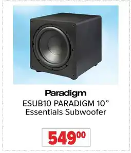 2001 Audio Video ESUB10 PARADIGM 10 Essentials Subwoofer offer