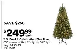 Michaels 7 ft. Pre-Lit Celebration Pine Tree offer