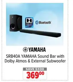 2001 Audio Video YAMAHA Sound Bar with Dolby Atmos & External Subwoofer offer