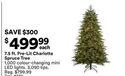 Michaels 7.5 ft. Pre-Lit Charlotte Spruce Tree offer
