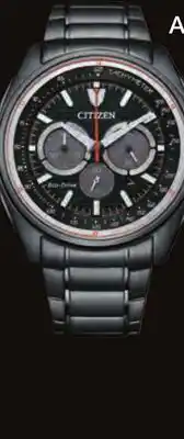 Charm Diamond Citizen Men's Racer Chronograph Eco-Drive Black Dial Watch - CA4567-82H offer