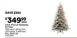 Michaels 7.5 ft. Pre-Lit Fairbanks Fir Tree offer