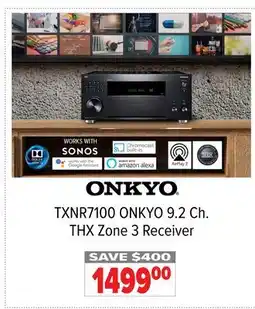 2001 Audio Video TXNR7100 ONKYO 9.2 Ch THX Zone 3 Receiver offer