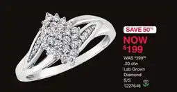 Charm Diamond New Brilliance Lab Grown 0.30CTW Diamond Fashion Ring in Sterling Silver offer