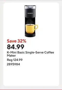 Staples K-Mini Basic Single-Serve Coffee Maker offer