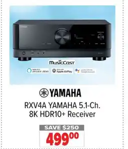 2001 Audio Video YAMAHA 5.1-Ch. 8K HDR10 + Receiver offer
