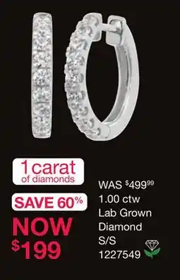 Charm Diamond New Brilliance Lab Grown 2.00CTW Diamond Stud Earrings 14K Yellow Gold offer