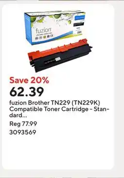 Staples fuzion Brother TN229 (TN229K) Compatible Toner Cartridge - Standard Yield - Black offer