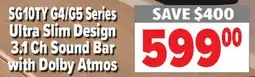 2001 Audio Video LG G4/G5 Series SAVE $400 Ultra Slim Design 3.1 Ch Sound Bar 59900 with Dolby Atmos offer