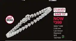 Charm Diamond New Brilliance Lab Grown 2.00CTW Diamond Tennis Bracelet in Sterling Silver offer