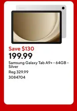 Staples Samsung Galaxy Tab A9+ - 64GB - Silver offer