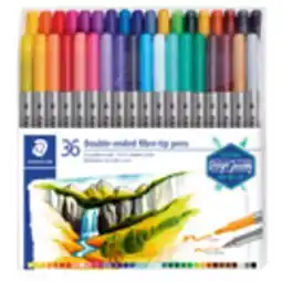 Staples Staedtler Duo-Colour Fibre Tip Pen, 36 pk offer