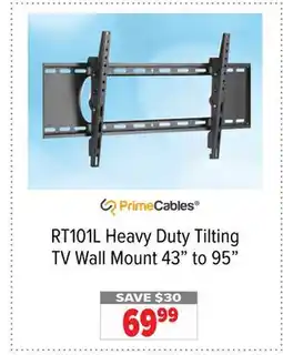 2001 Audio Video Prime Cables Heavy Duty Tilting TV Wall Mount offer