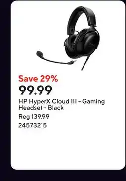 Staples HP HyperX Cloud III - Gaming Headset - Black offer