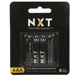 Staples NXT Technologies AAA Alkaline Battery - 4 Pack offer