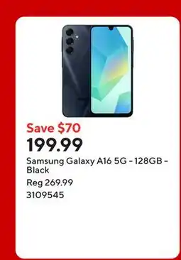 Staples Samsung Galaxy A16 5G - 128GB - Black offer
