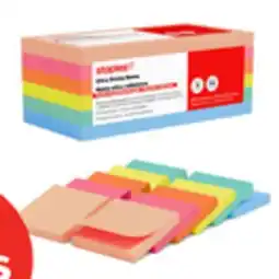 Staples Staples Ultra Sticky Notes - 3 x 3 - Golden Hour Collection - 12 Pack offer