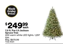 Michaels 7.5 ft. Pre-Lit Jackson Spruce Tree offer