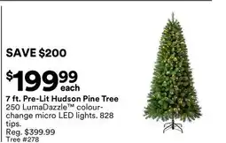 Michaels 7 ft. Pre-Lit Hudson Pine Tree offer
