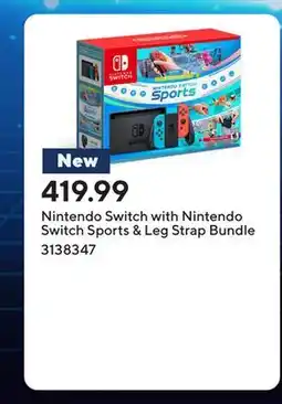 Staples Nintendo Switch with Nintendo Switch Sports & Leg Strap Bundle offer