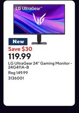 Staples LG UltraGear 24 Gaming Monitor - 24G411A-B offer