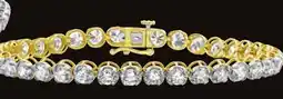 Charm Diamond New Brilliance Lab Grown 10.00CTW Diamond Tennis Bracelet in 10K Yellow Gold offer