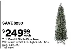 Michaels 7 ft. Pre-Lit Stella Pine Tree offer